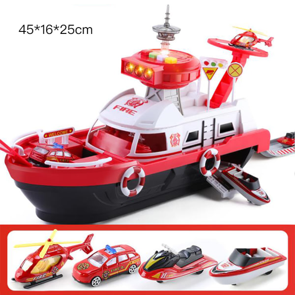 Børnelegetøjsbådmodelskibslegetøj med bilfly drengepuslespil Intelligenstræningslegetøj