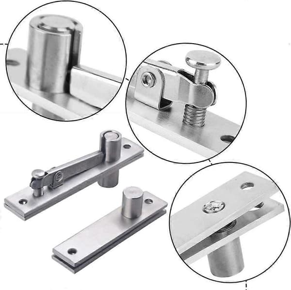 Rotating Hinge, Door Pivot Hinge, Concealed Pivot, Up and Down Pivot Door Hinge, Stainless Steel (Silver)