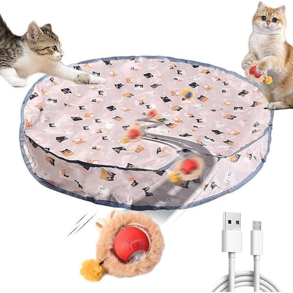 Kattleksak, rullande bollleksaker - Kattens kurragömma och jaktlek