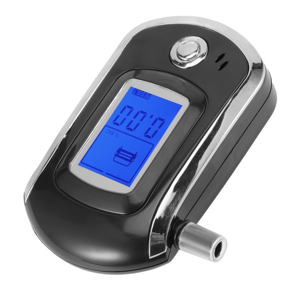 LCD Digital Alkoholtester Mini Bærbar Blåse Type Profesjonell Alkoholmåler AT6000