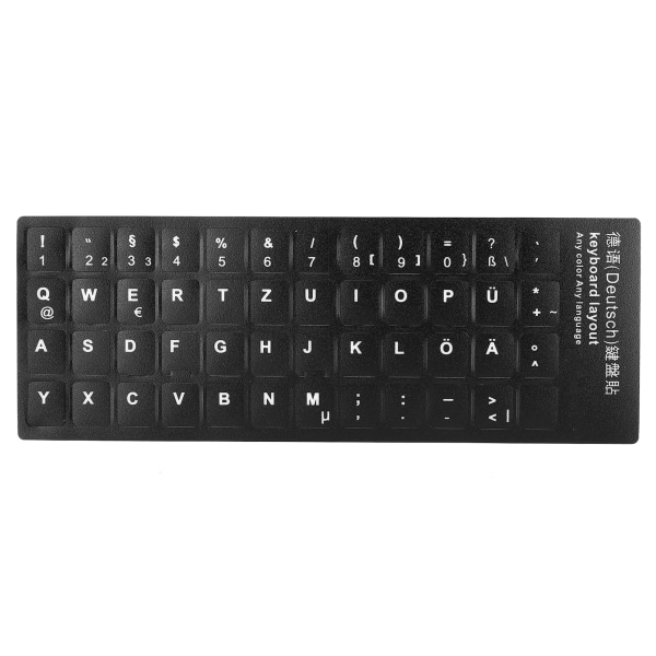 Tysk tastaturklistremerke erstatningstastaturklistremerke for stasjonær datamaskin