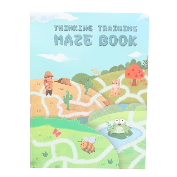 Mazes Workbook 24 udfordringer Hånd Øjekoordination Problemløsning Labyrint aktivitetsbog med pen til børn i alderen 2 til 8