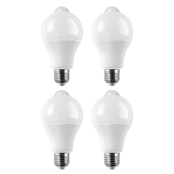 4-pak E27 LED-pære med bevægelsessensor PIR-sensorpære 9W