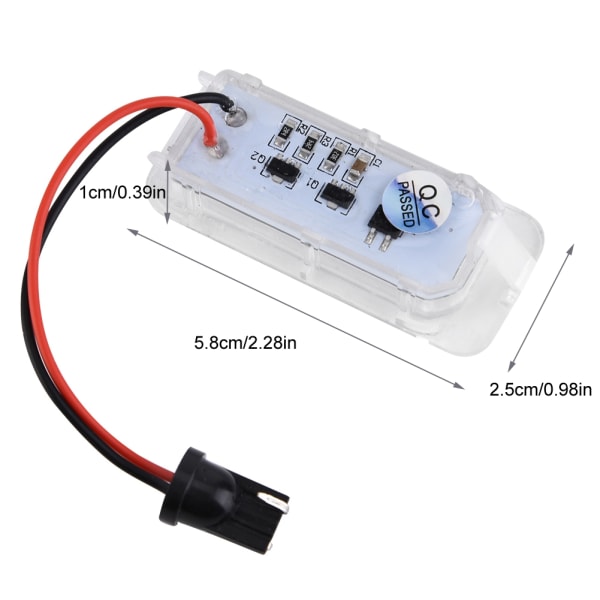 2st ABS Bil registreringsskylt LED-ljuslampa för Ford Focus MK2 Hatchback Ansiktslyft 2008-2010