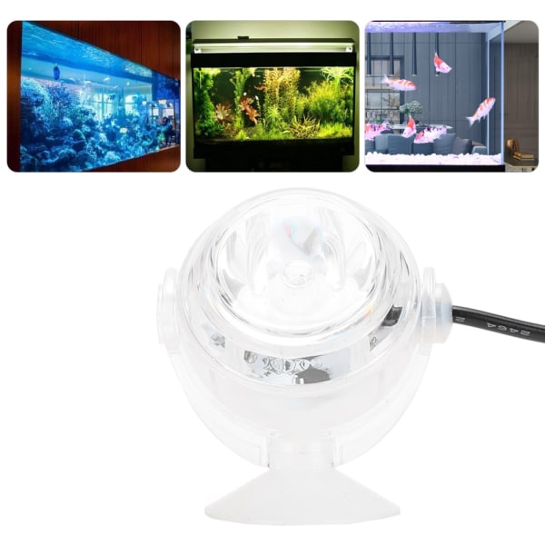Plast Vanntett nedsenkbare LED fisketanker Fargerik Gradient Nattpunktlys Akvarium Ferskvann Sjøvannstilbehør 100-240VBlå EU-plugg