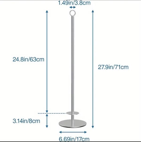 Toiletpapirholder - med reservefunktion - Toiletpapirholder (Rustfrit stål 71cm)