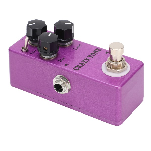 Distortion Gitarr Effekt Pedal Crazy Tone Helt analog krets Tillbehör för elektrisk