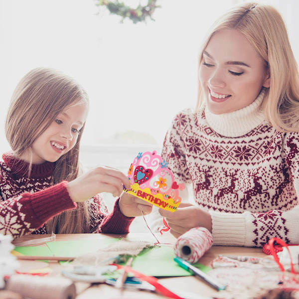 4 stk. DIY kronehat prinsessehovedbeklædning sjove børns håndarbejdstøj fødselsdagsfest håndværk