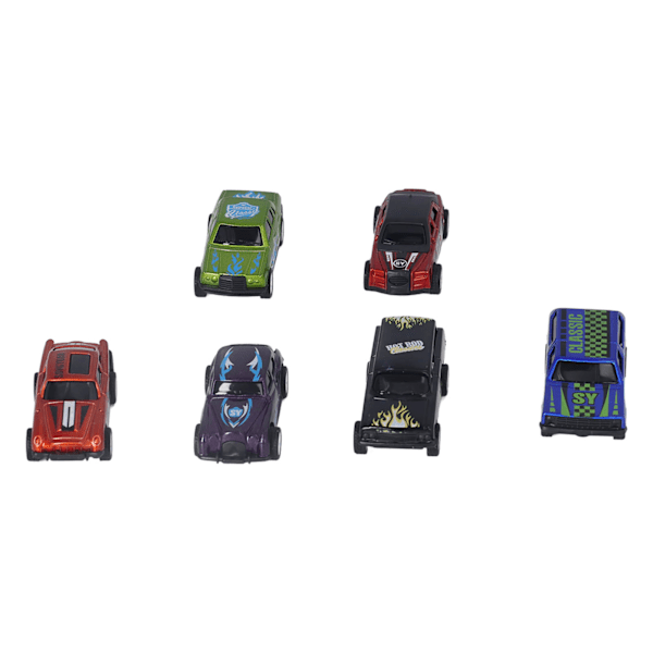 6-pack Leksaksbilar med Drag tillbaka, Zink-legering, Drag tillbaka Racing Bilmodell Leksak för över 3 år