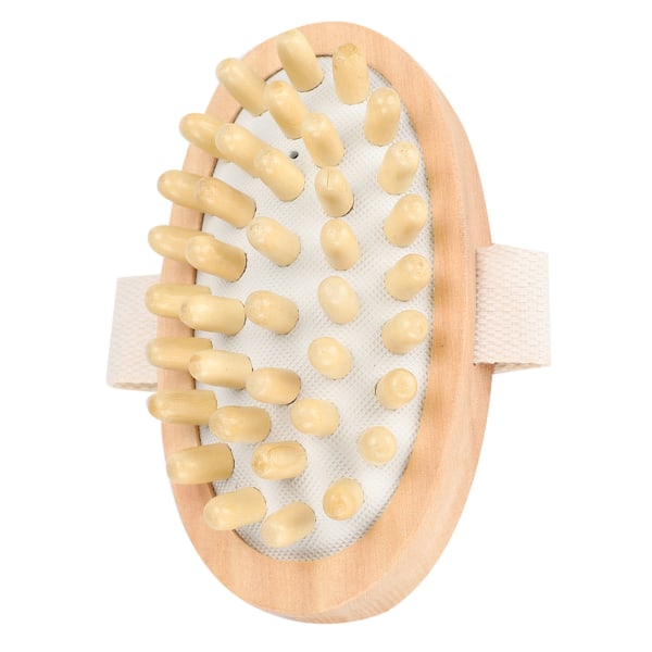 Massageborste Naturträ Massager Kroppsborste Scrubber Hår Hårbotten Spabad Massage