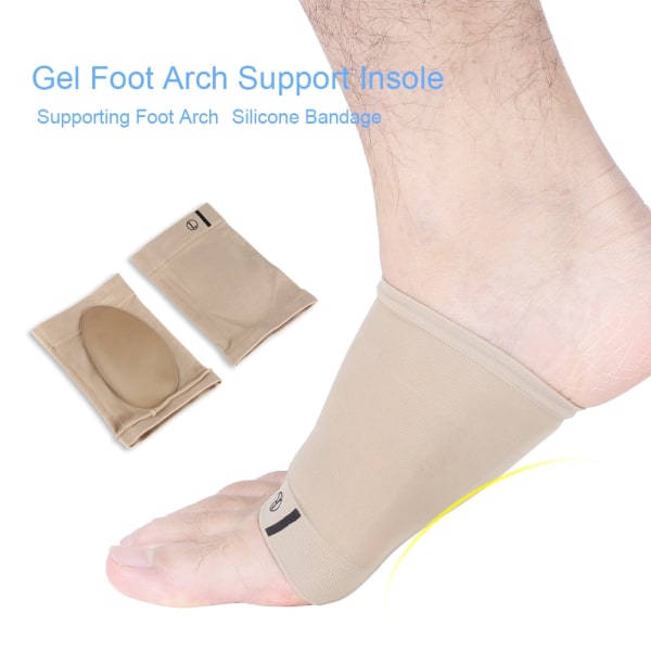Gel Foot Arch Support Innersåle Erme Fotpute Smertelindrende hælbeskyttelse