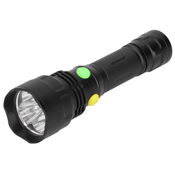 Magnetisk ficklampa 4-knappars omkopplare LED aluminiumlegering 4-färgs blixtljus T6 ficklampa