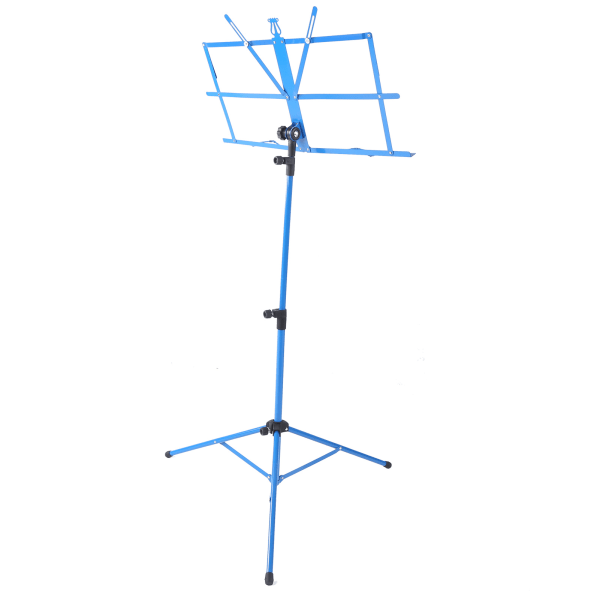 Lille musikstativ Bærbar metalhylde Nem at samle Løft Fold justerbar stativ til familiebrug Blå