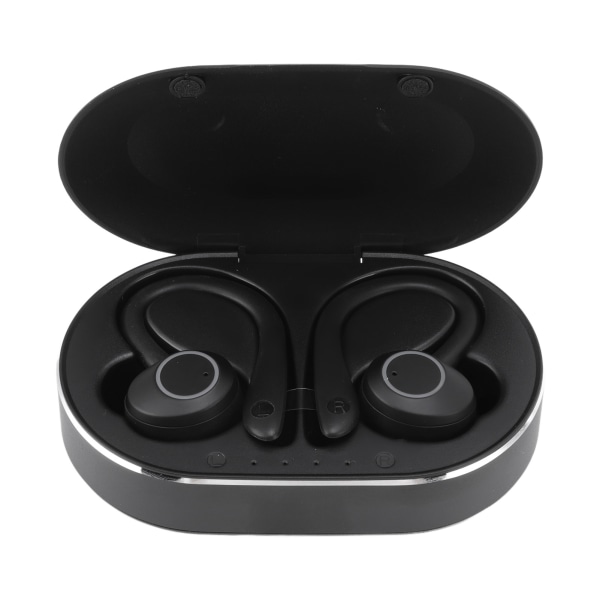 Bluetooth kuulokkeet vedenpitävät stereomelua vaimentavat langattomat nappikuulokkeet mikrofonin korvakoukulla ajamiseen Sports Travel Musta