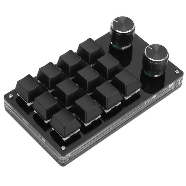 Makrotastatur med én hånd - Programmerbart tastatur med 12 taster til spil og kontor