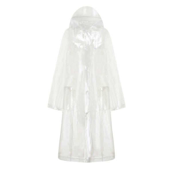 Raincoat Transparent Personality Foldable Wear Resistant Rain Cape for Student Cycling Transparent Backpack Style XL