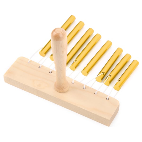 8 Tone Chimes Single Row Tube børns slagtøjsinstrumenter Orff førskolelegetøj med hammer (guld)