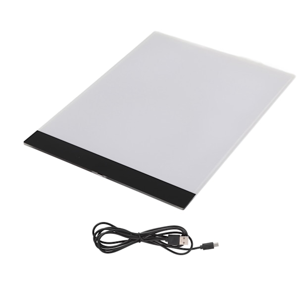LED-ljuslåda Tracer Effektiv ljusöverföring Mjukt vitt ljus USB-laddning Ultratunn A4-spårningsplatta för stencilering