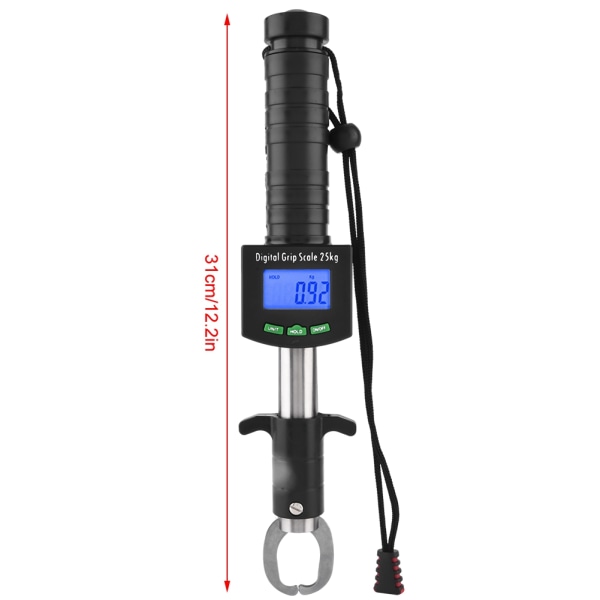 3 i 1 Digital Fisk Grip Våg 25kg/55lb Fisk Läpp Gripper Grabber med 1M Måttband