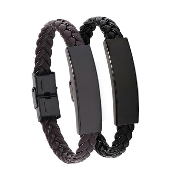 Läderarmband för män, flätat armband, födelsedagspresent