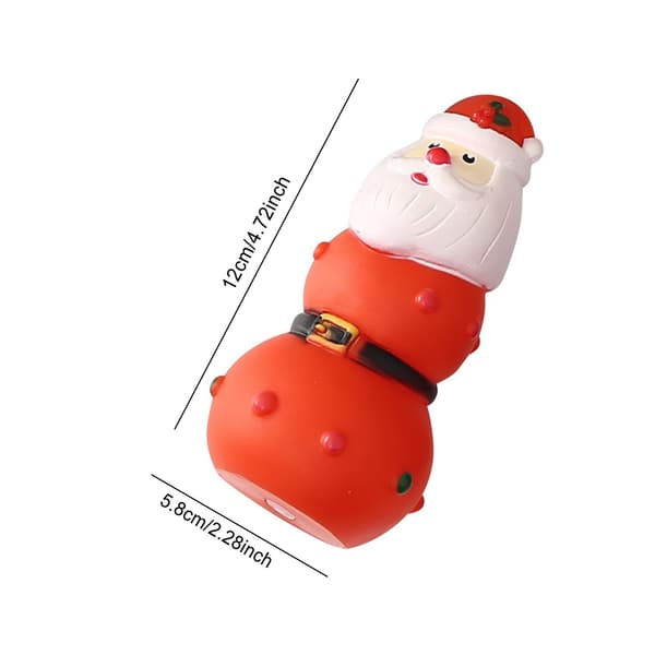 Valptänderleksaker | Ultratåliga och pipande hundleksaker | Julinspirerade bitringar red 12*5.8cm