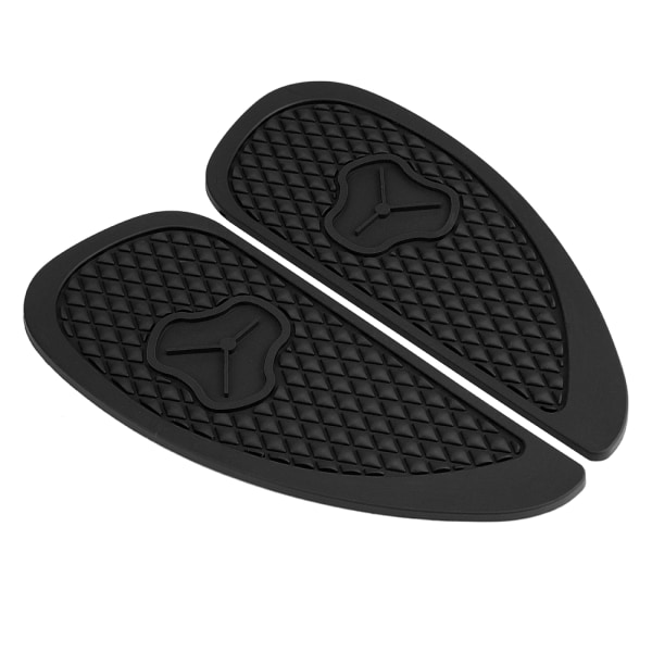2st Anti-Slip Traction Pad Gas Fuel Tank Stickers Protector för retromotorcykel (svart)
