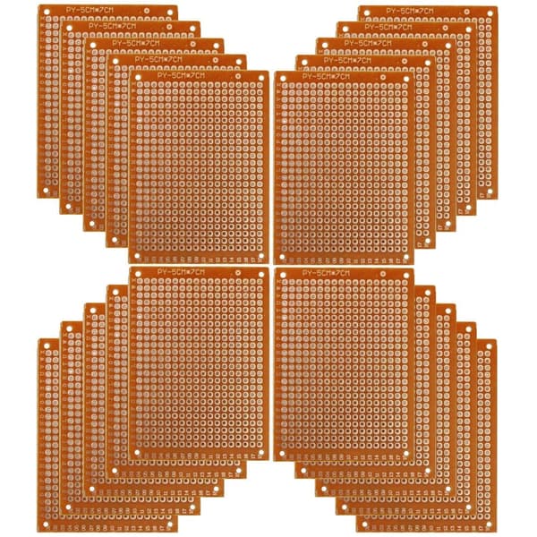 20 stk PCB kretskort, universelt matrisebakelitt kretskort