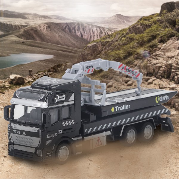 Politi trækvogn Model Metallegering 19,9 cm Længde Rescue Pullback Big Tow Trucks Model Legetøj