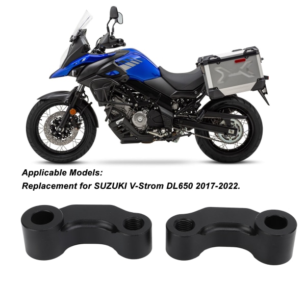 Moottoripyörän taustapeilin kiinnitysteline SUZUKI V-Strom DL650 2017-2022, musta (2 kpl)