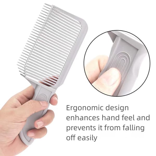 V-formad fade-kam – Professionell värmebeständig klippguide för hårtrimmer (grå, 1-pack)