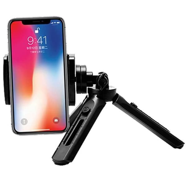Praktisk Kamerastativ/Tripod til Kameraer og Mobiltelefoner Sort