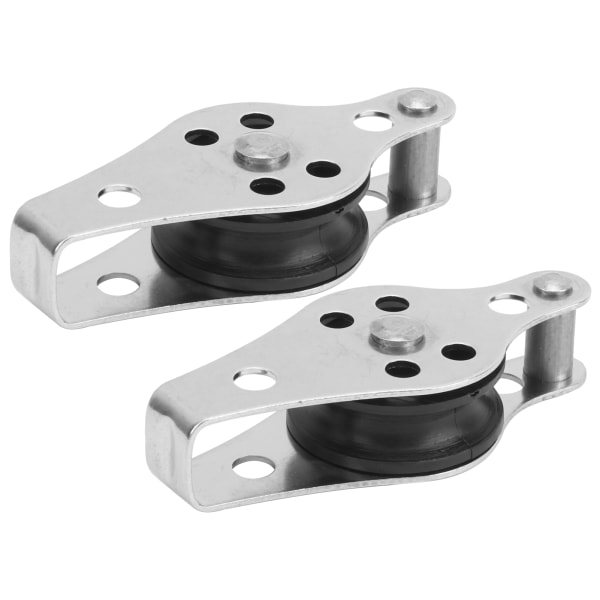 2 Stk Rustfritt stål Enkelthjul Sterk Promotion Bearing Rotasjon Tau Remskive Rustproof