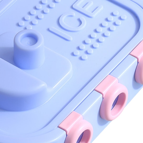Genanvendelig ispindeform i silikone i fødevarekvalitet med dyremotiv til hjemmekøkkenet, blå