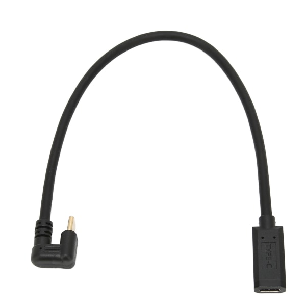 USB C forlængerkabel 0,3 m/0,98 fod 10 Gbps forgyldt retvinklet USB 3.1 han-til-hun forlængerledning til Mi 4C