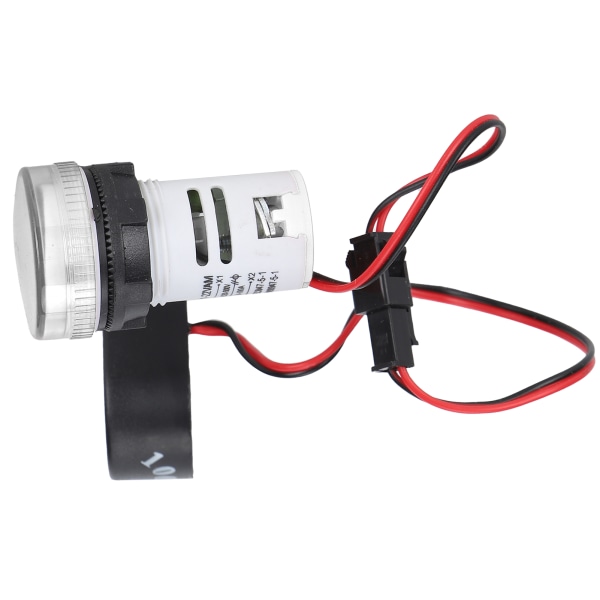 Universell AC Signalindikator - 2 Display Rund Lampa - 60~500V - AD101-22VAM - Vit - 1 Styck