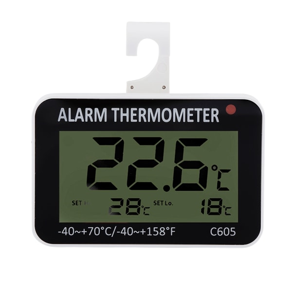 Stort LCD-kjøleskap Kjøleskap med fryser Digitalt termometer temperaturmåler med stativ