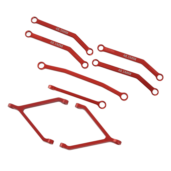 RC Metallchassi Dragstänger Styrstänger Upphängningslänkar RC Uppgraderingsdelar Tillbehör för FMS FCX24 1/24 RC Crawlerbil Röd