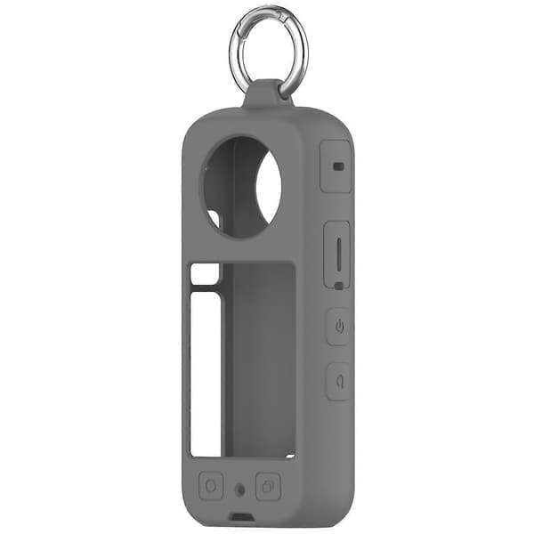 J8Y Soft Silicone Case for Insta360 X3 Action Camera Dustproof Protective q8S Cover - Dark Grey