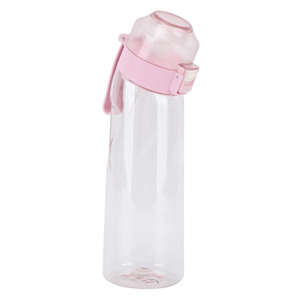 Duftvandflaske 650ml Pop Up Cover Transparent Bærbar Udendørs Sports Duft Vandkop med Sugerød Pink