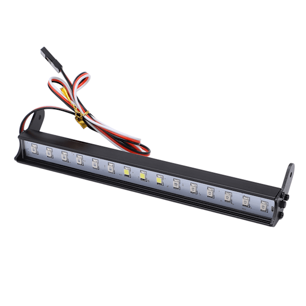 RC Light Bar 15 LED Lamp Beads 1/10 Simulering RC Crawler Aluminiumlegering LED Universal Taklysstange