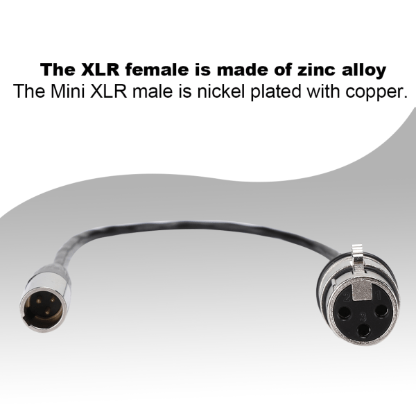 Mini XLR 3pin hane till XLR 3pin hona aluminiumfolie skärmad koppartråd ljudkabel