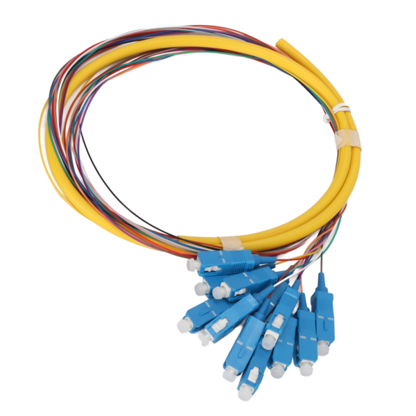 Fiberoptisk kabel 1,5 meter 12-strängad enkelläge SC/UPC SM 12X högpresterande fiberkabel