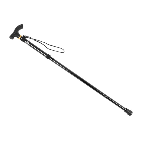 Aluminiumlegering teleskopisk lätt promenadkäpp Trekking Mountaineering Stick (svart)