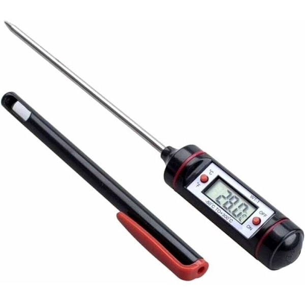 Matlagningstermometer med sond, rostfri penntermometer