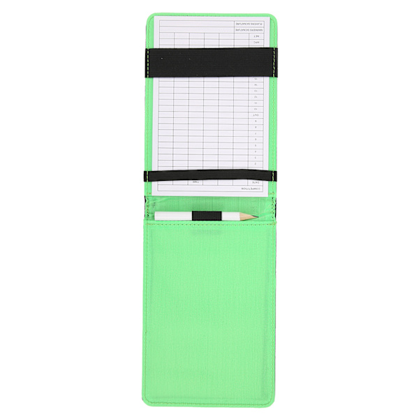 Golf Scorecard Holder PU Cover Score Book Keeper Protector Clip med pennetilbehør