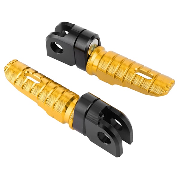 Par Främre Fotpinnar Aluminiumlegering Pedaler Passar Kawasaki Ninja Z125 PRO Z250/SL Z400 Z900 Guld