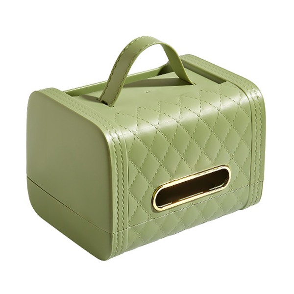 Tissue Dispenser Luxury Napkin Storage Box Tissue Holder for Living Room Dining Room Coffee Table Bedroom Green