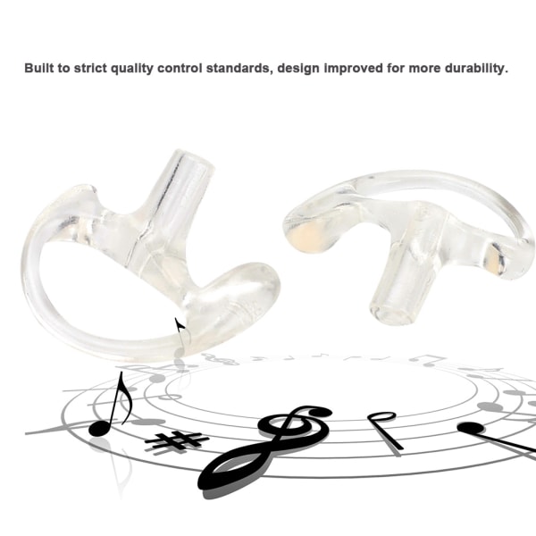 Komfortabel, gennemsigtig silicagel-øreprop-erstatning til de fleste coil tube-lydsæt (små)