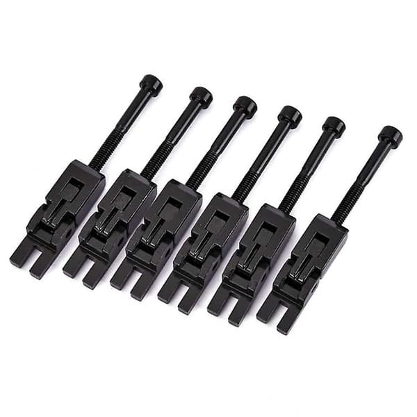 Set med 6 dubbellåsande sadlar för Floyd-Rose gitarr tremolostall (svart)