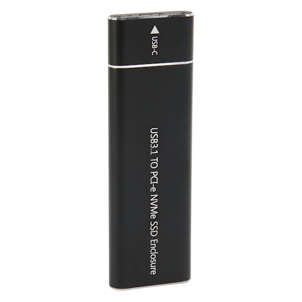 M.2 NVMe SSD-hölje 10 Gbps 2 TB USB 3.1 Typ C UASP-protokoll Typ C SSD-hölje för 2230 2242 2260 2280 SSD Svart Typ C till C-kabel